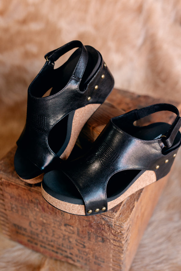 Corkys black wedges online