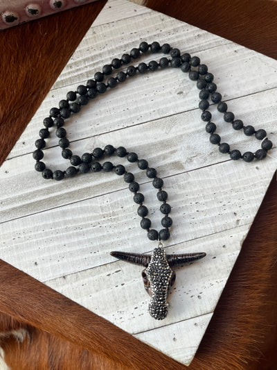 Smoke Steer Head Beaded Necklace ✜ON SALE NOW: 40% OFF✜