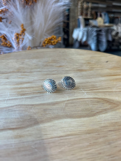 Traci Silver Concho Earrings