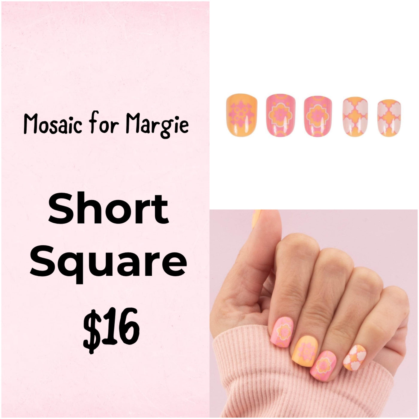 Red Aspen Nail Dashes [Mosaic for Margie]