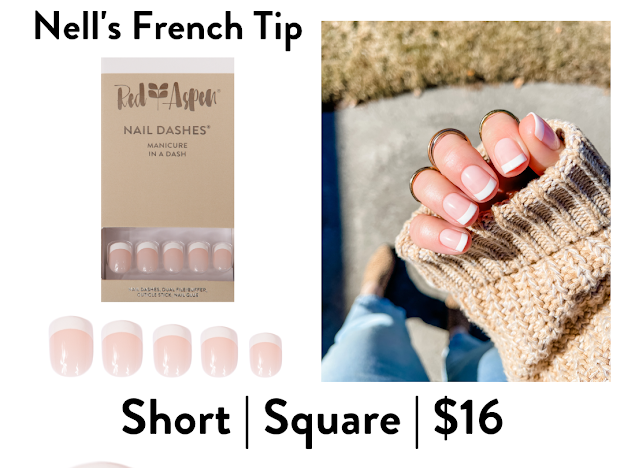 Red Aspen Nail Dashes [Nell's French Tip]
