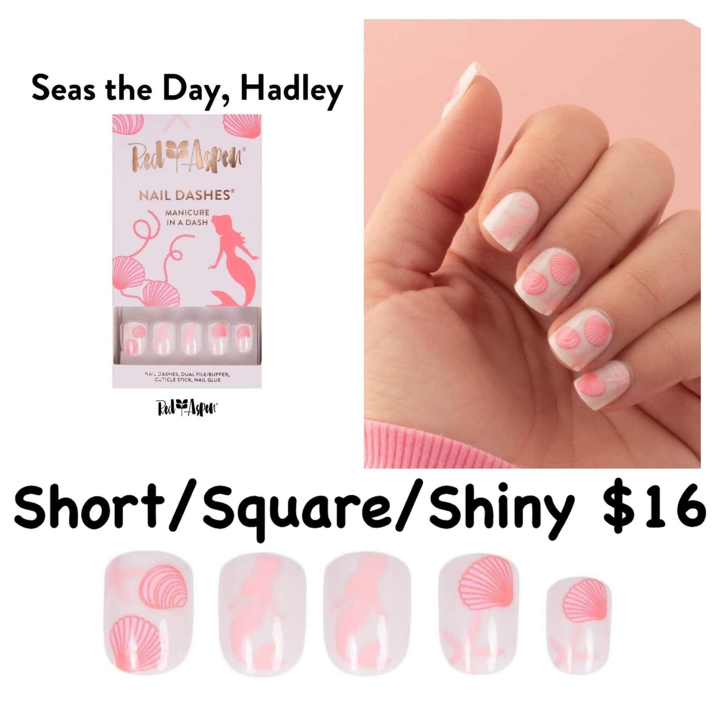 Red Aspen Nail Dashes [Seas the Day, Hadley]