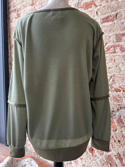 Linda Thermal Top [Olive] ✜ON SALE NOW: 40% OFF✜