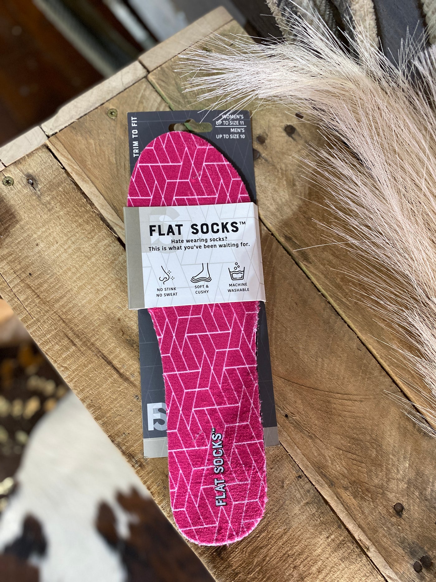 No-Slip Machine Washable Flat Socks