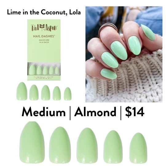 Red Aspen Nail Dashes [Lime in the Coconut, Lola]