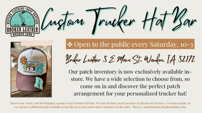 Broker Leather's Custom Trucker Hat Bar