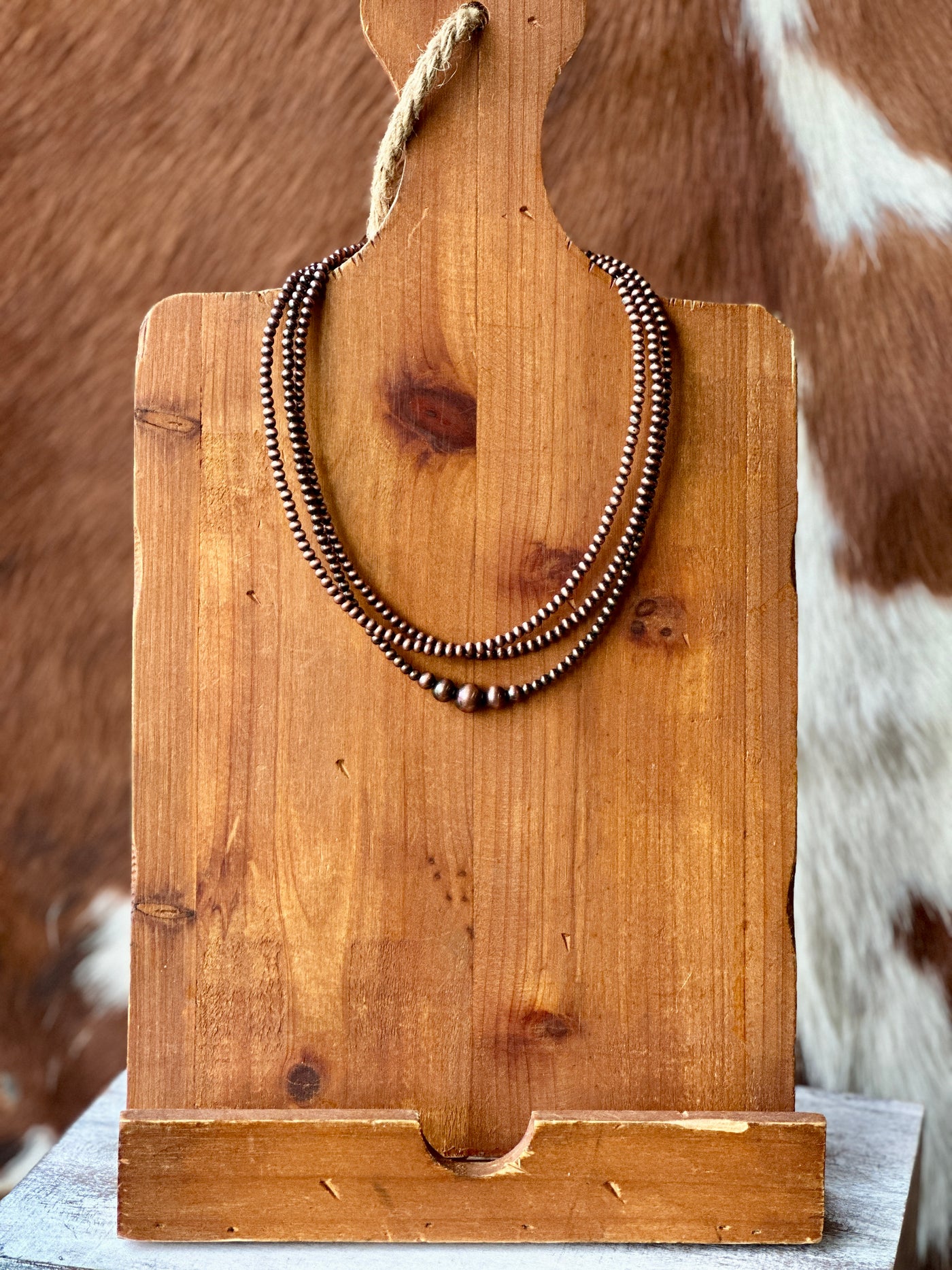 Arvy Copper Navajo Pearl Layered Necklace