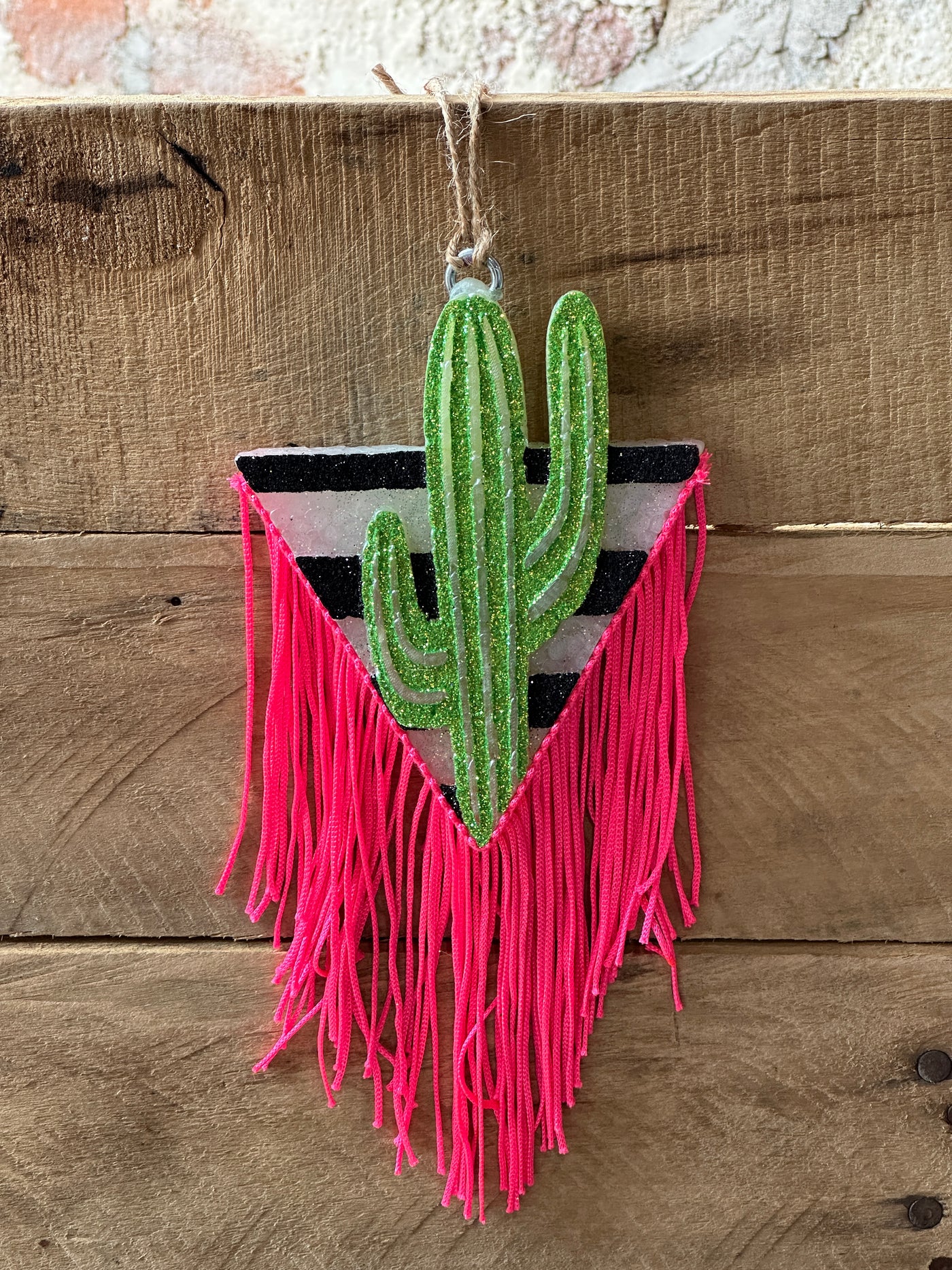 Fenton Cactus Fringe Car Freshie