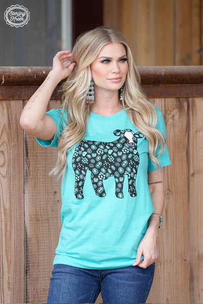 Tye Turquoise Show Steer Graphic Tee ✜ON SALE NOW✜