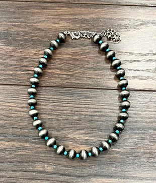 Pow Sugar Faux Navajo Pearl & Turquoise Necklace