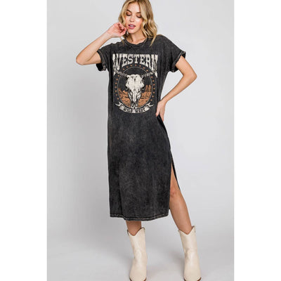 Dacia Western Graphic Tee Dress ✜ON SALE NOW✜