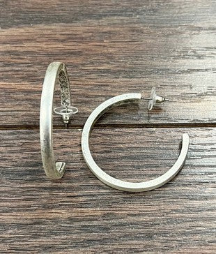 Silver Bullet Hoop Earrings