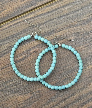 Shoshone Turquoise Hoop Earrings