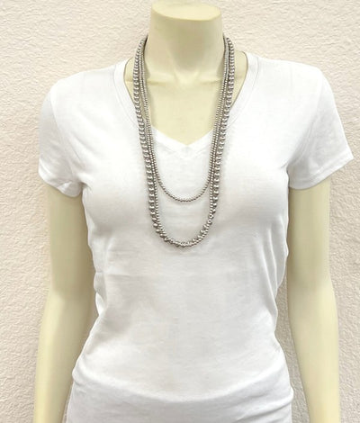 Holden Silver Pearl Necklace