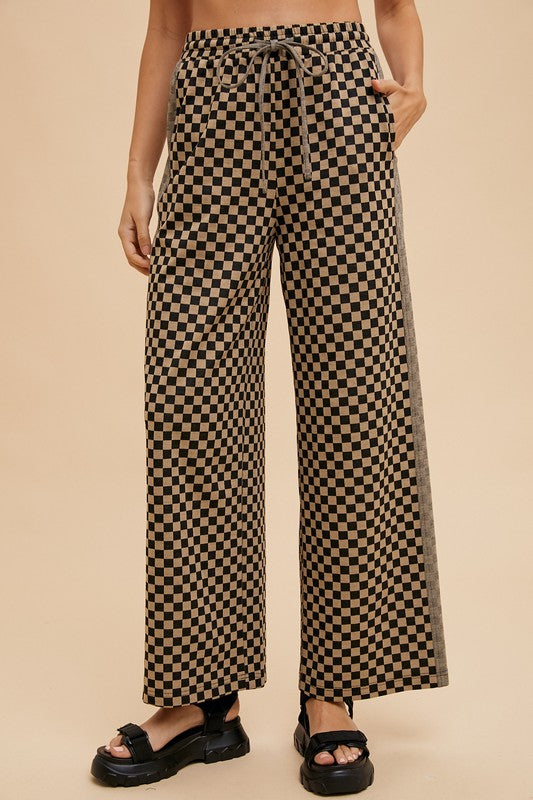 Talia Checkered Wide Leg Pants