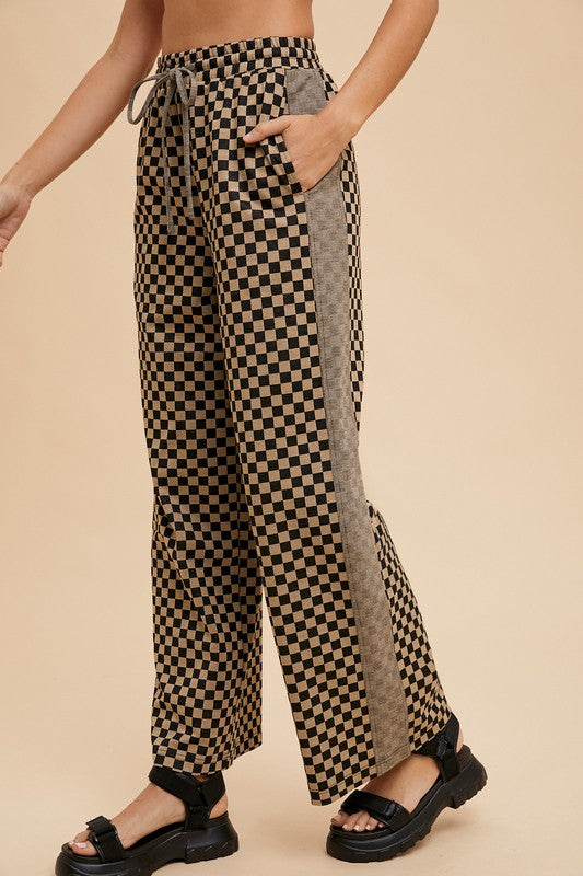 Talia Checkered Wide Leg Pants