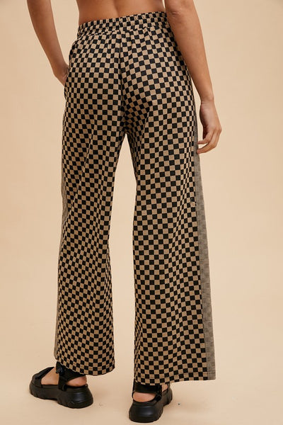 Talia Checkered Wide Leg Pants