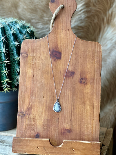 Emily White Turquoise Nugget Necklace