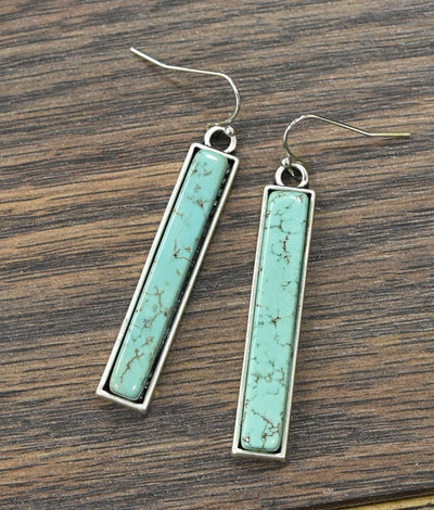 Marlowe Turquoise Bar Earrings