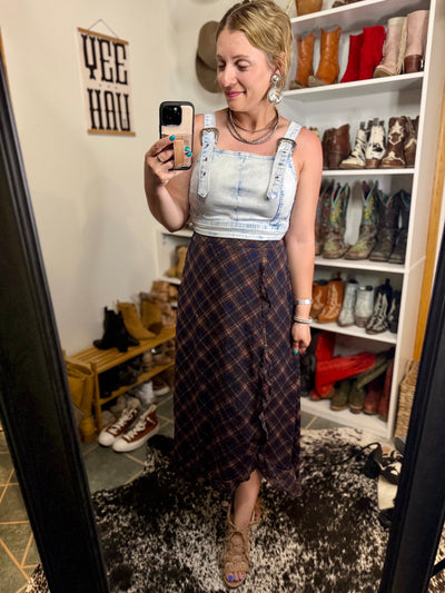 Steeley Denim Corset Top
