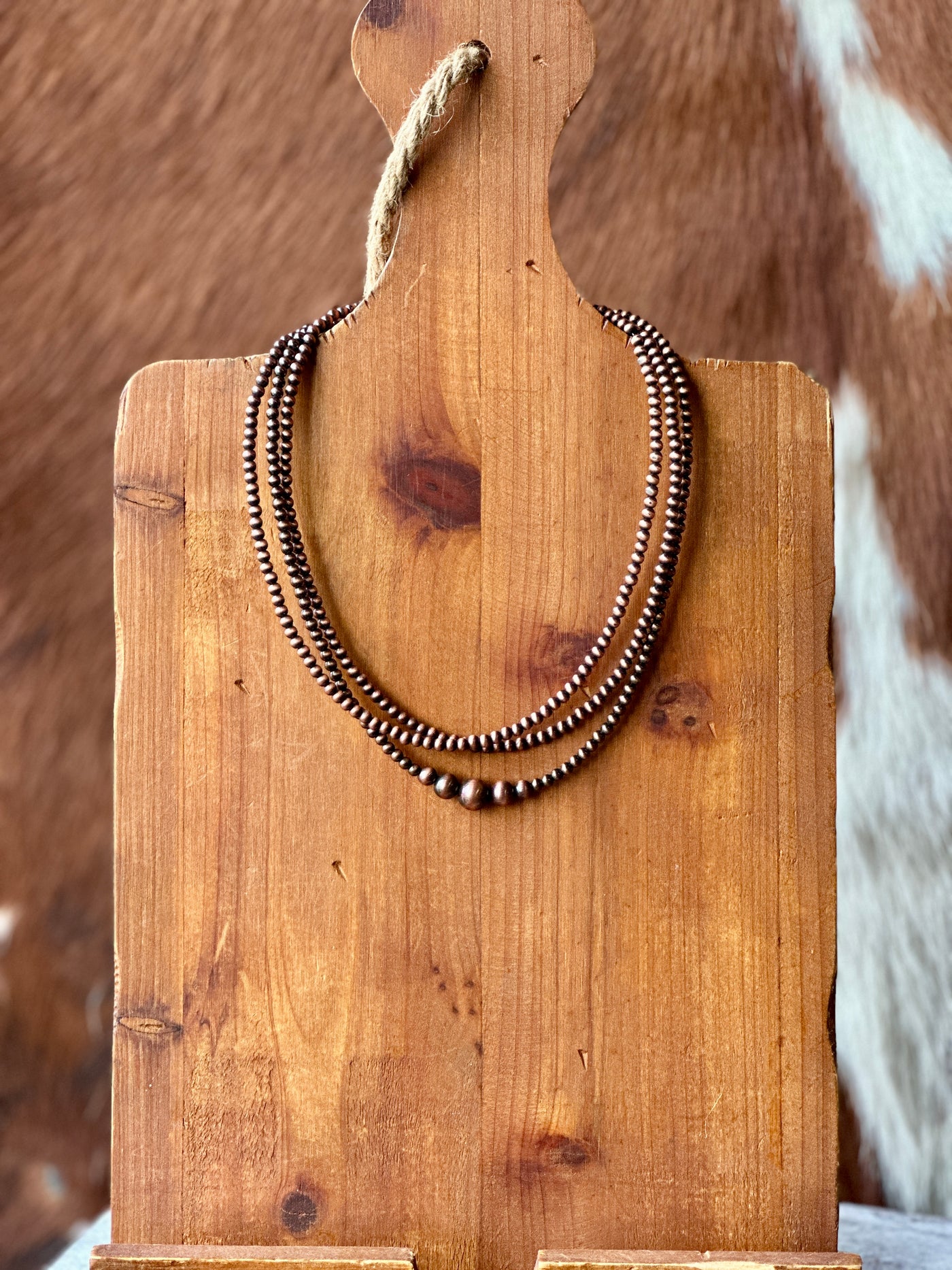 Arvy Copper Navajo Pearl Layered Necklace