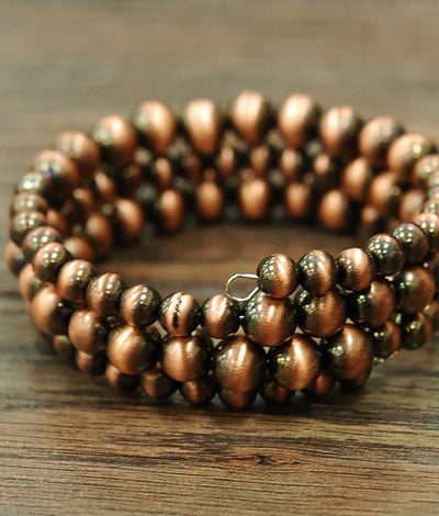 Caty Copper Navajo Pearl Bracelet