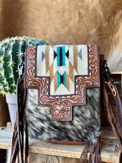 Morgan Saddle Blanket Crossbody Fringe Bag