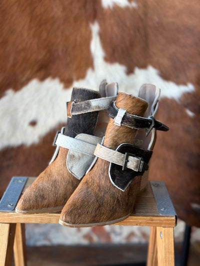 Size 8.5 Alcala's Myriah Cowhide Booties ✙Consignment / Final Sale✙  CS038