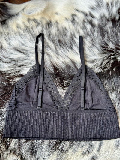 Angie Lace Bralette [Black]