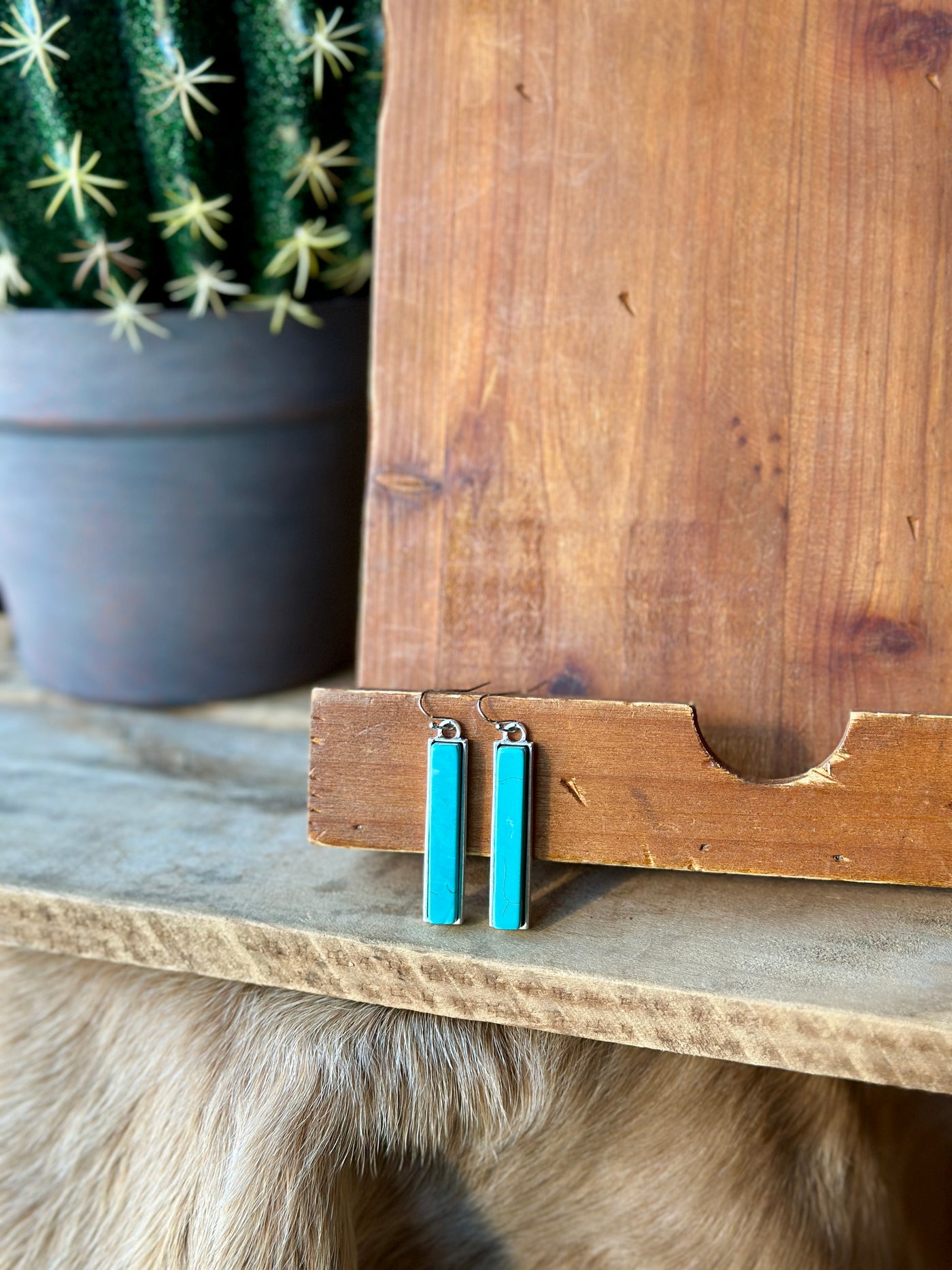 Marlowe Turquoise Bar Earrings