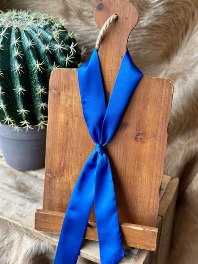 Elegant Solid Blue Twilly – Timeless Western and Cowgirl Style.