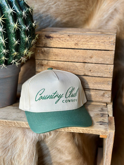 Close-up of Alan Country Club Cowboy Cap – Classic Five-Panel Adjustable Hat