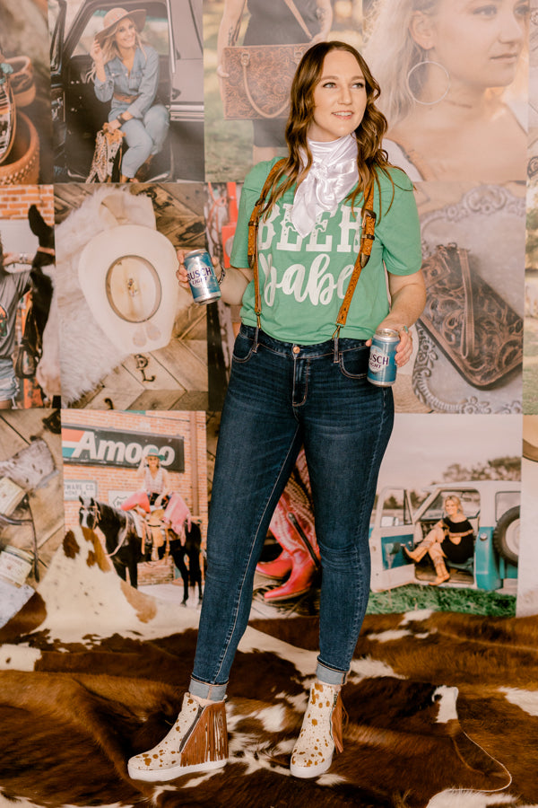 Alcala's Ryggen Cowhide & Fringe Wedges