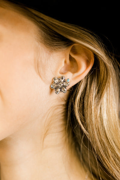 Andrea Rhinestone Cluster Earrings