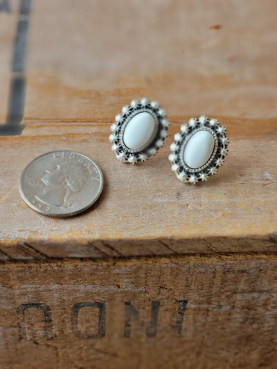 Angeleigh White Buffalo Stud Earrings