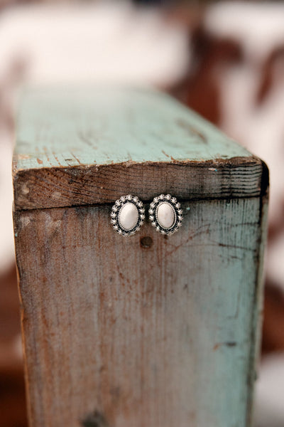 Angeleigh White Buffalo Stud Earrings