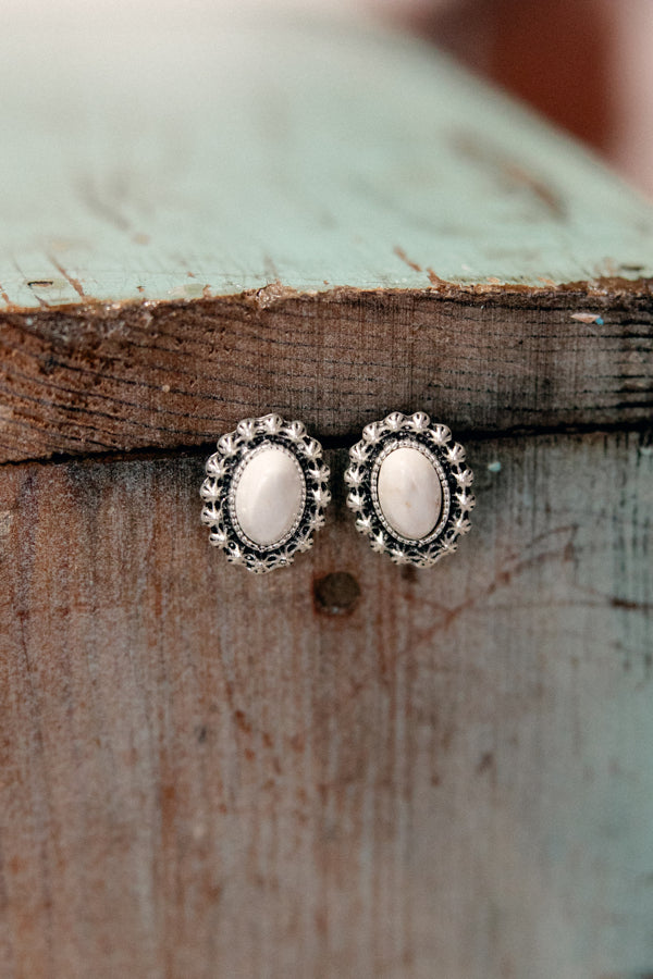 Angeleigh White Buffalo Stud Earrings