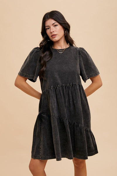 Annette Mineral Washed Denim Dress