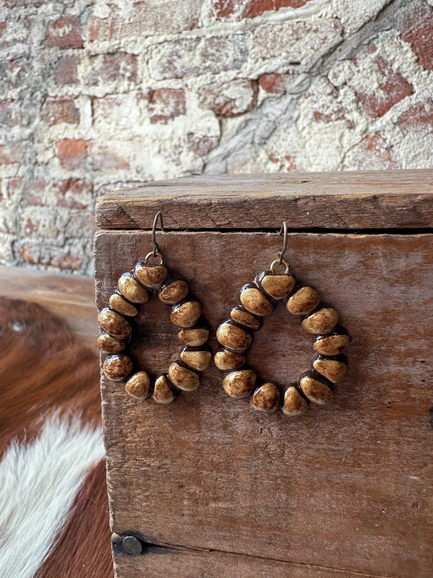 Apache River Clay Teardrop Earrings