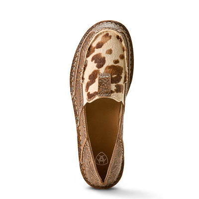 Cowhide Ariat Cruiser Slip On Shoe [Tan Floral Emboss Brindle Hair on Hide]