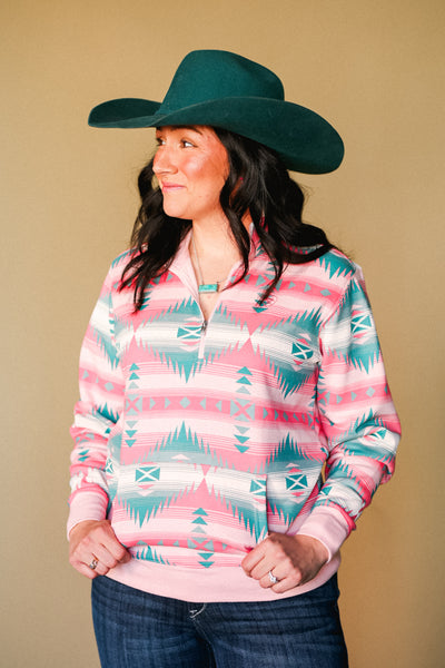 Ariat Ranger Half Zip Sweatshirt [Tiffany Print]