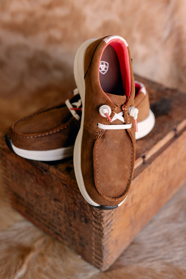 Ariat Buckeye Waterproof Leather Slip-on Loafer [Weathered Brown & White] 