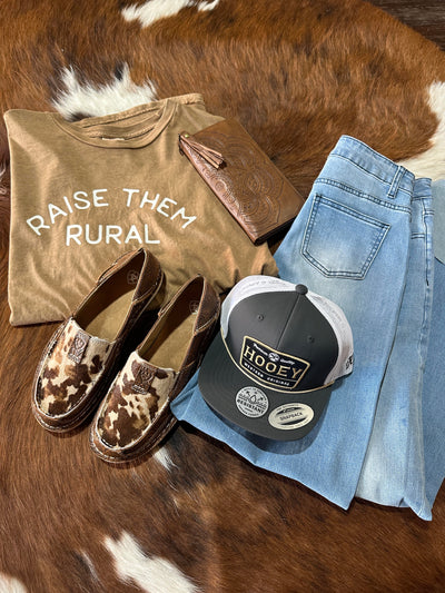 Ariat Cruiser Slip-On Shoes [Tan Floral Emboss Brindle Hair on Hide]