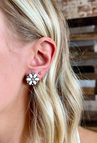 Henna Concho Flower Earring