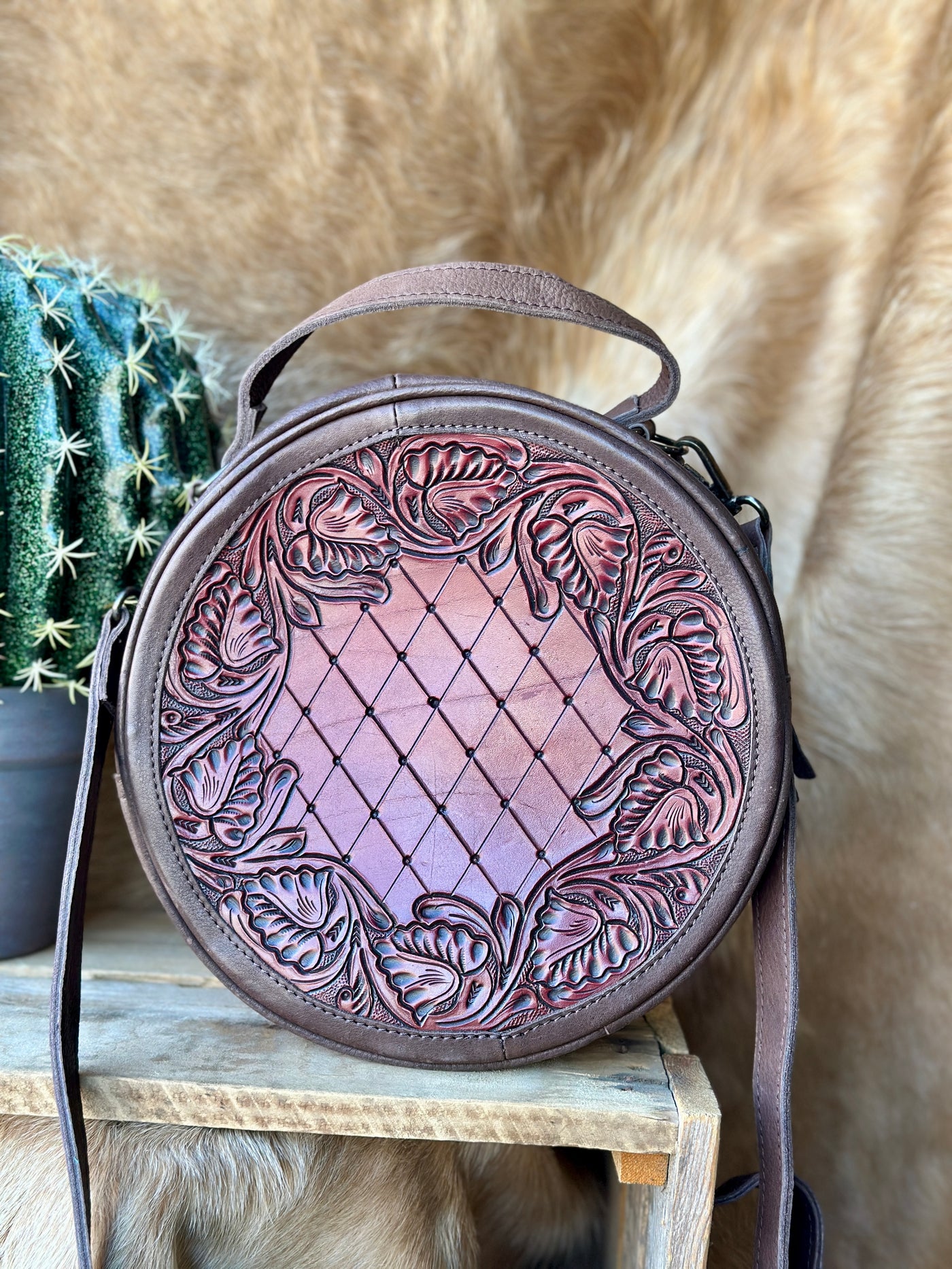 Gabriel Tooled Leather Canteen Bag