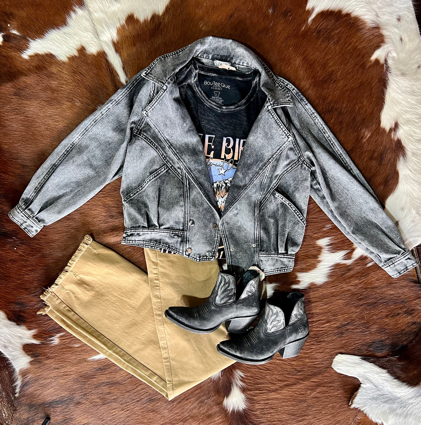Elan Tanyia Acid Washed Denim Jacket