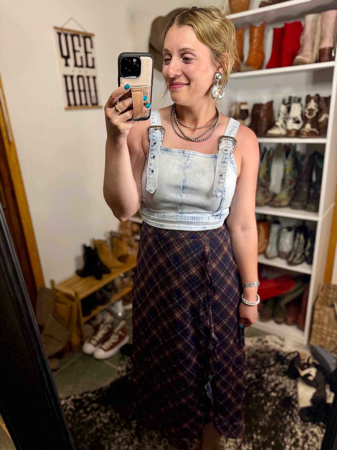Steeley Denim Corset Top