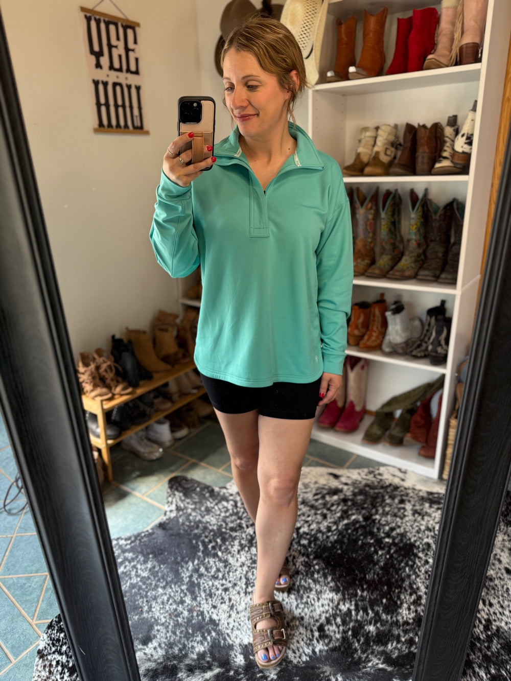 Dylan Brown Leather Turquoise Belt ✙NWT✙ Color Of The Year – Broker Leather main image 4