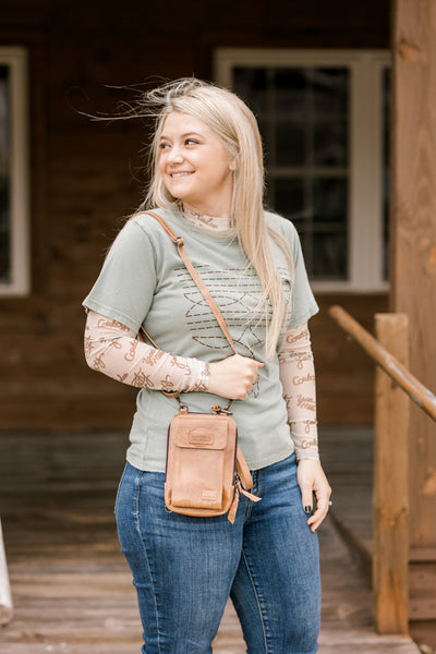 Bed|Stu Alelike Crossbody Bag [Tan Rustic]