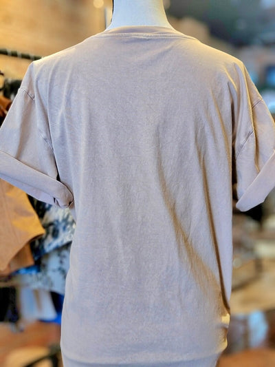 Back view of the Bentlee Wild Heart Graphic Tee, showing its flattering fit and soft, breathable cotton fabric.